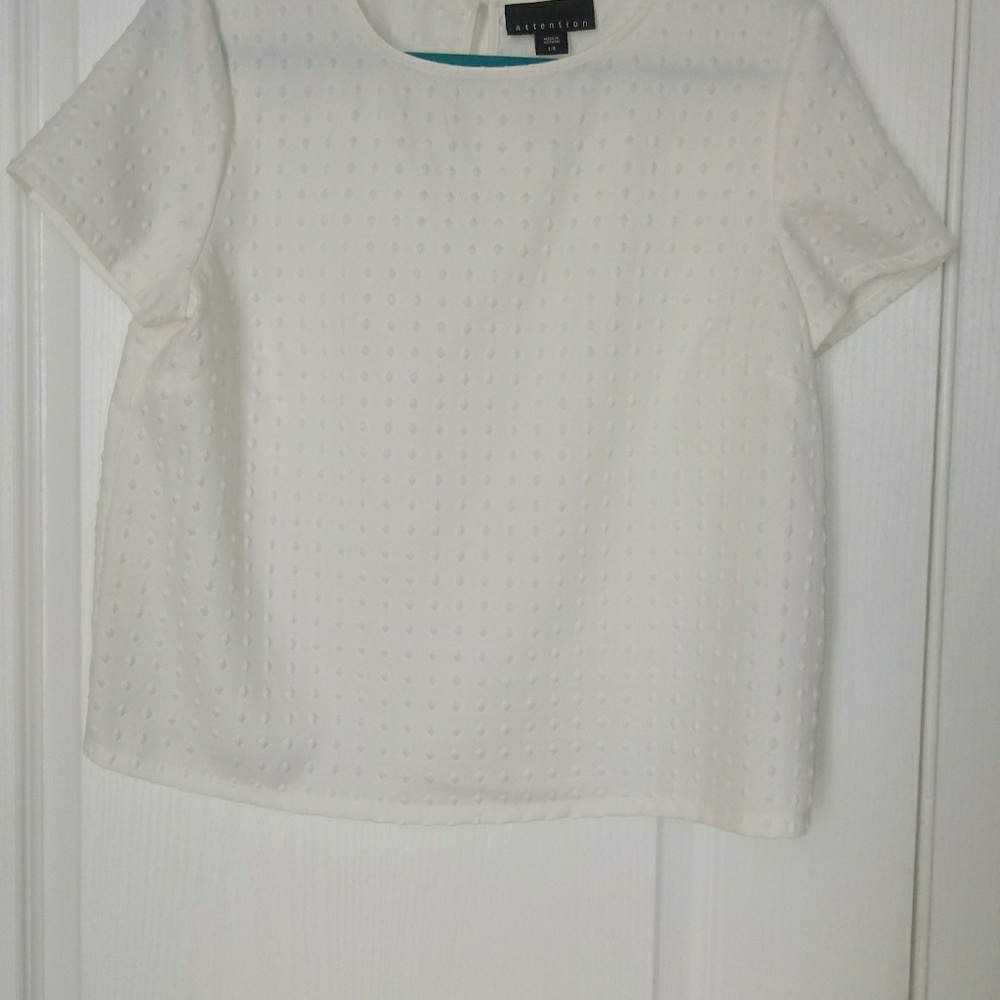 White geometric blouse